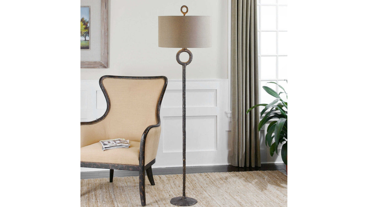 Ferro - Cast Iron Floor Lamp - Dark Brown