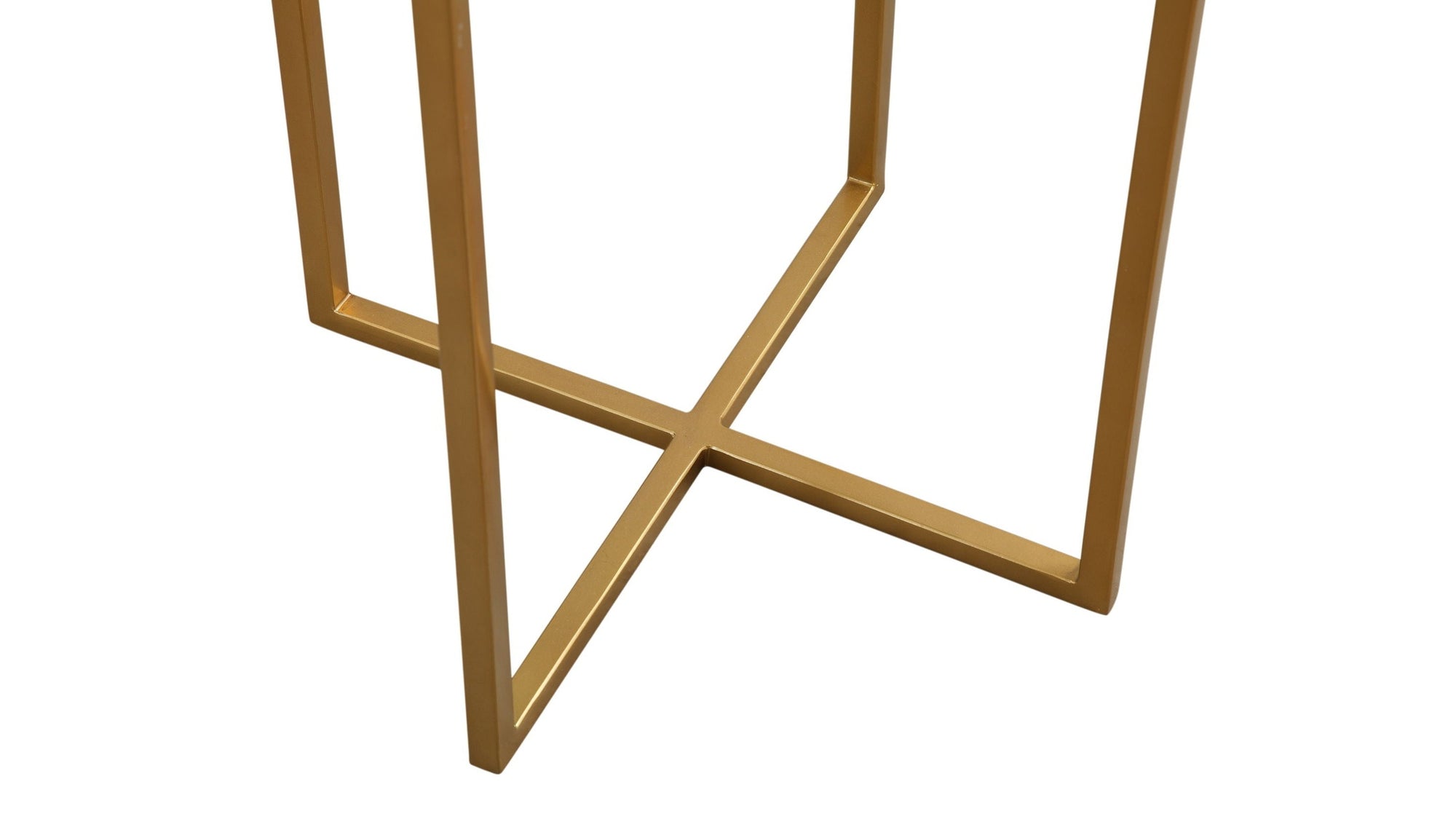 Marilee - Accent Table - Deep Blue / Sleek Brushed Gold