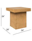 Padula - Large End Table - Light Oak