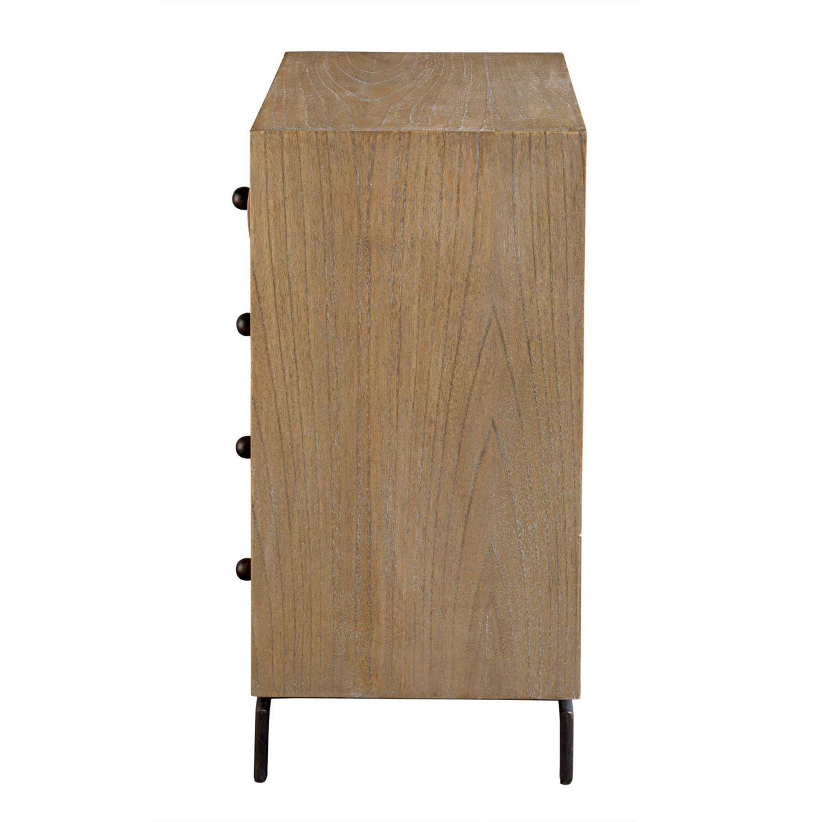 Millard - Curved 4 Drawer Chest - Woodtone