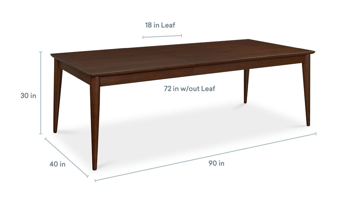 Copenhagen Rectangle Dining Table with Leaf