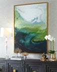 Serene Green - Framed Abstract Art