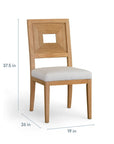 Newbury Open Back Side Chair with Upholstered Seat