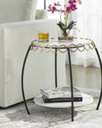 Chainlink - Marble Side Table - White