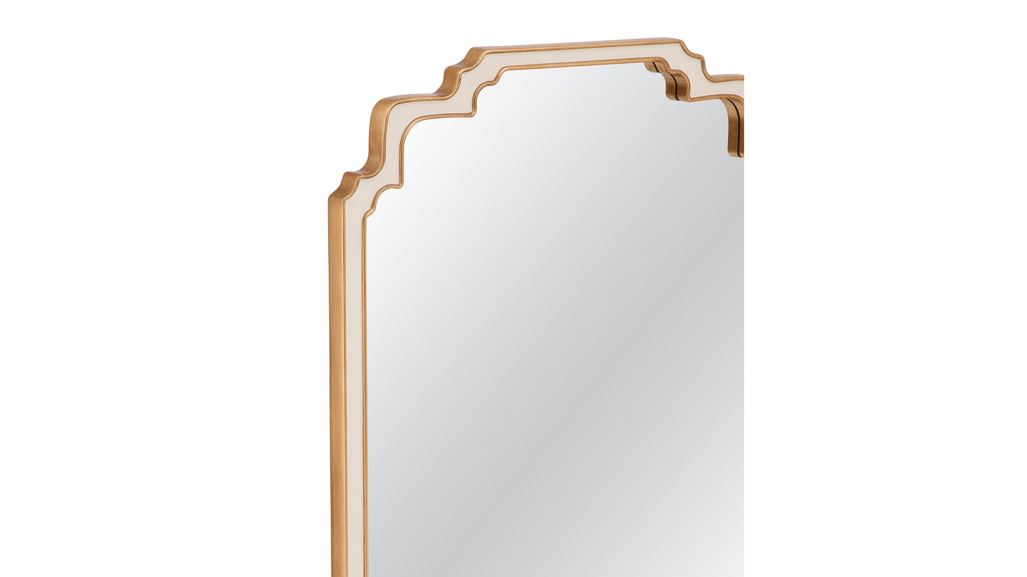Wilmot - Wall Mirror - Cream / Antique Gold Leaf