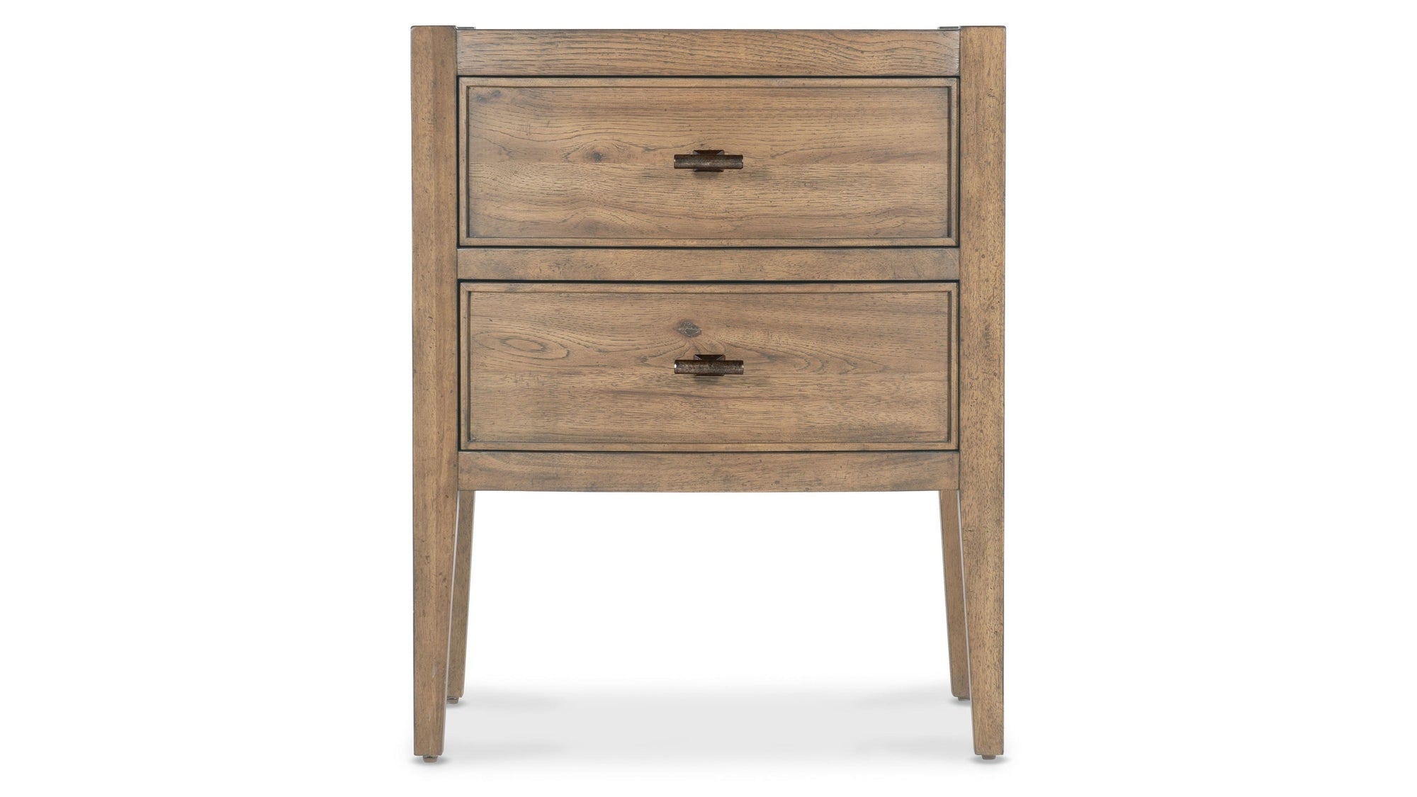 Vineyard Row - Two Drawer Nightstand - Light Brown