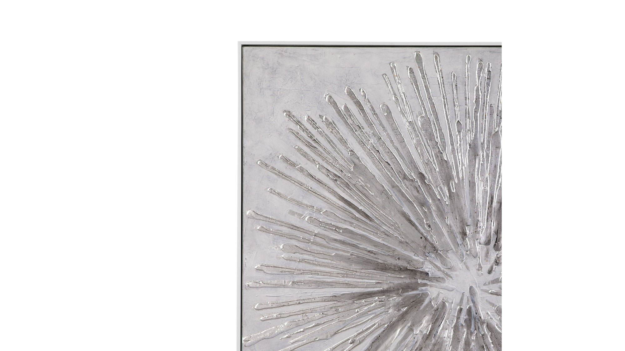 Energy Burst Canvas Art - Pearl Silver