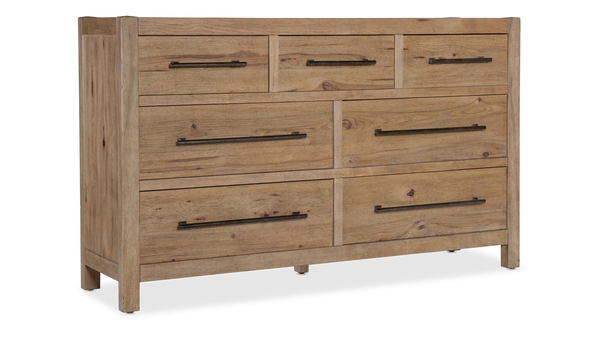 Vineyard Row - Seven-Drawer Dresser - Light Brown