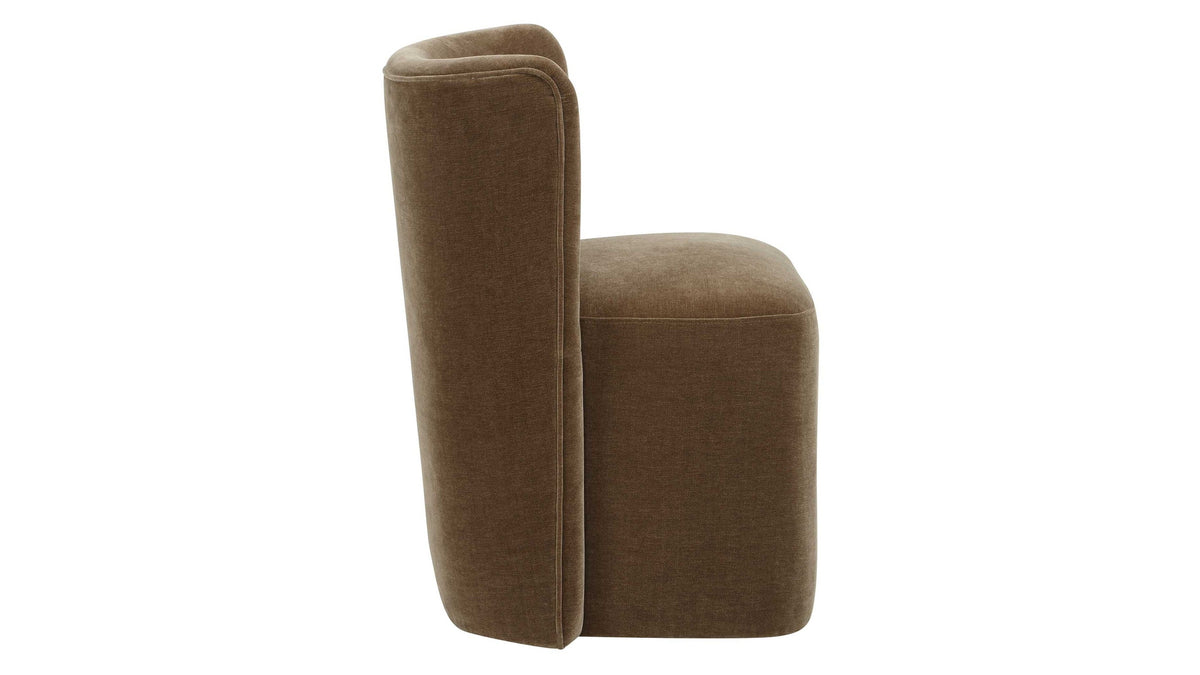 Outlook - Modern Velvet Dining Chair - Brown