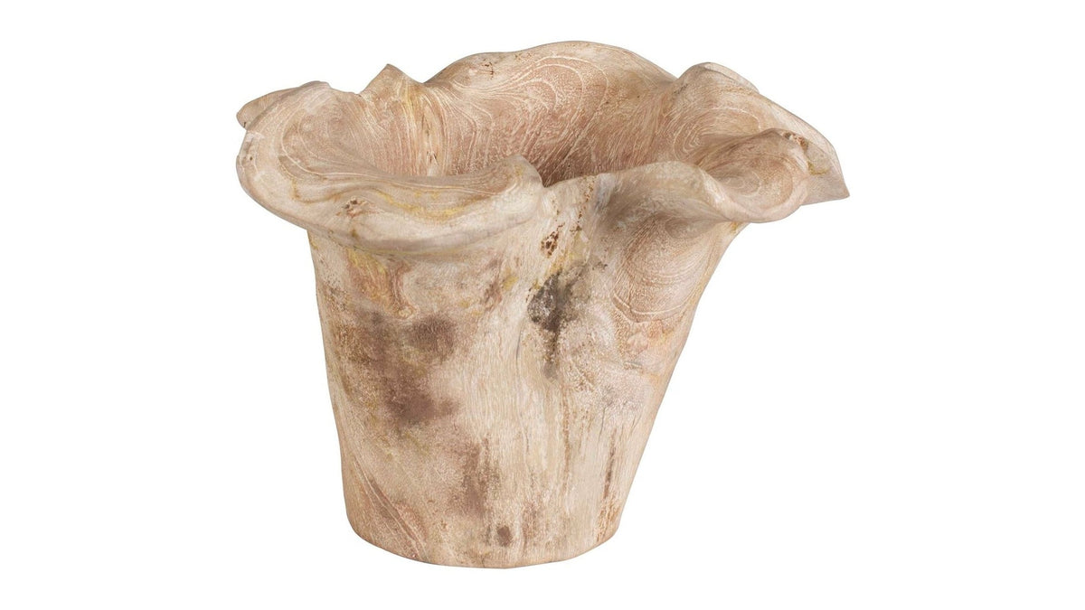 Teak Flow - Outdoor Bowl - White Wash