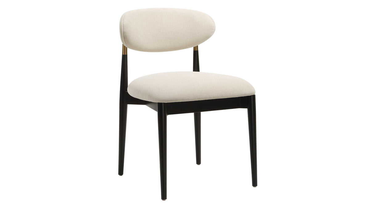 Moxie - Armless Dining Chair (Set of 2) - Black / Off White