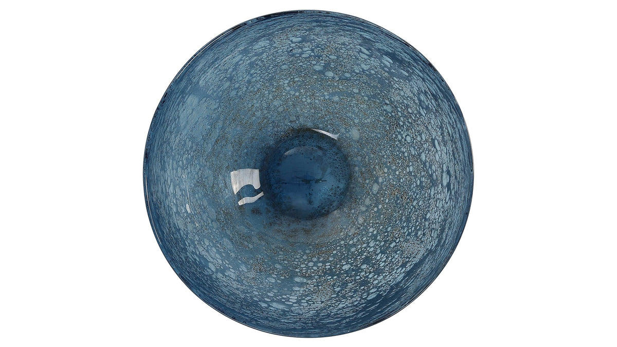 Genovesa - Aqua Glass Bowl - Blue