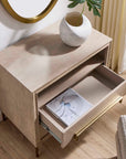 Alessia - Modern Side Table - Light Oak