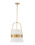 Harness - 1 Light Shade Pendant - White / Gold