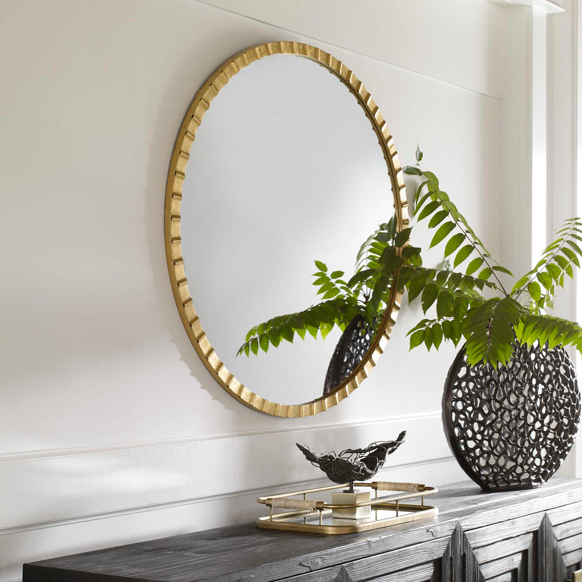Dandridge - Round Industrial Mirror