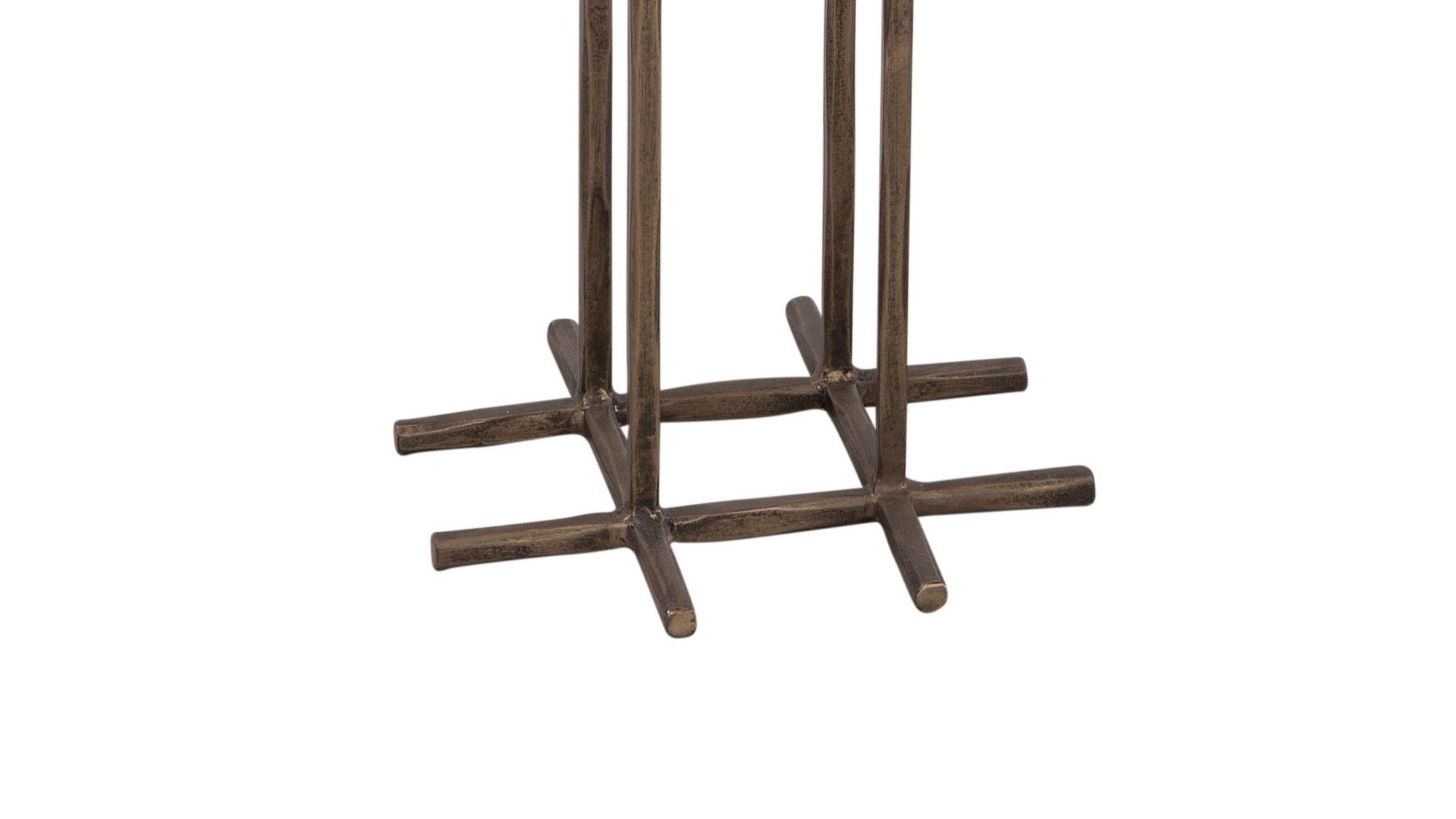 Xavier - Accent Table Set of 2 - Antique Brass / White Marble