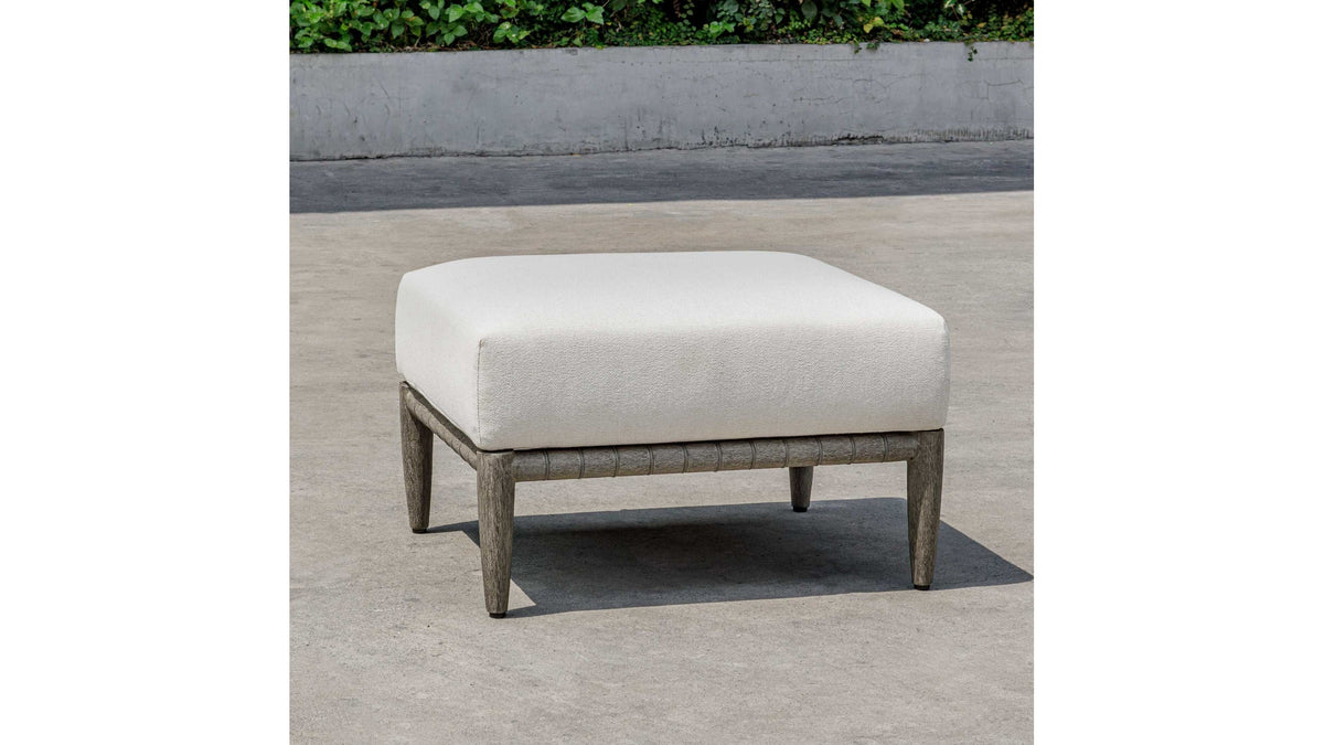 Borneo - Cushion Outdoor Ottoman - White