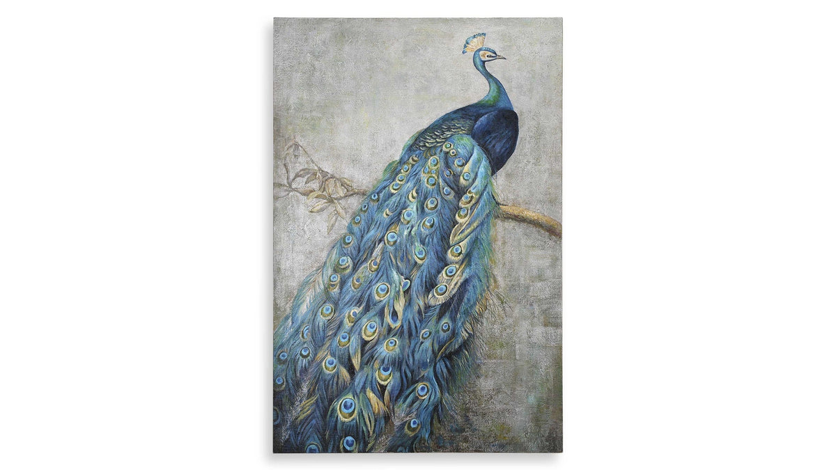 Proud Papa - Hand Painted Art - Blue