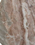 Shura - Indoor-Outdoor Marble Accent Table - Brown / White