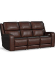 Oasis - Power Reclining Sofa With Power Headrests, Lumbar, Heat & Massage