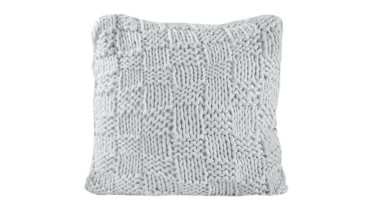 Chess Knit - Euro Pillow - Gray