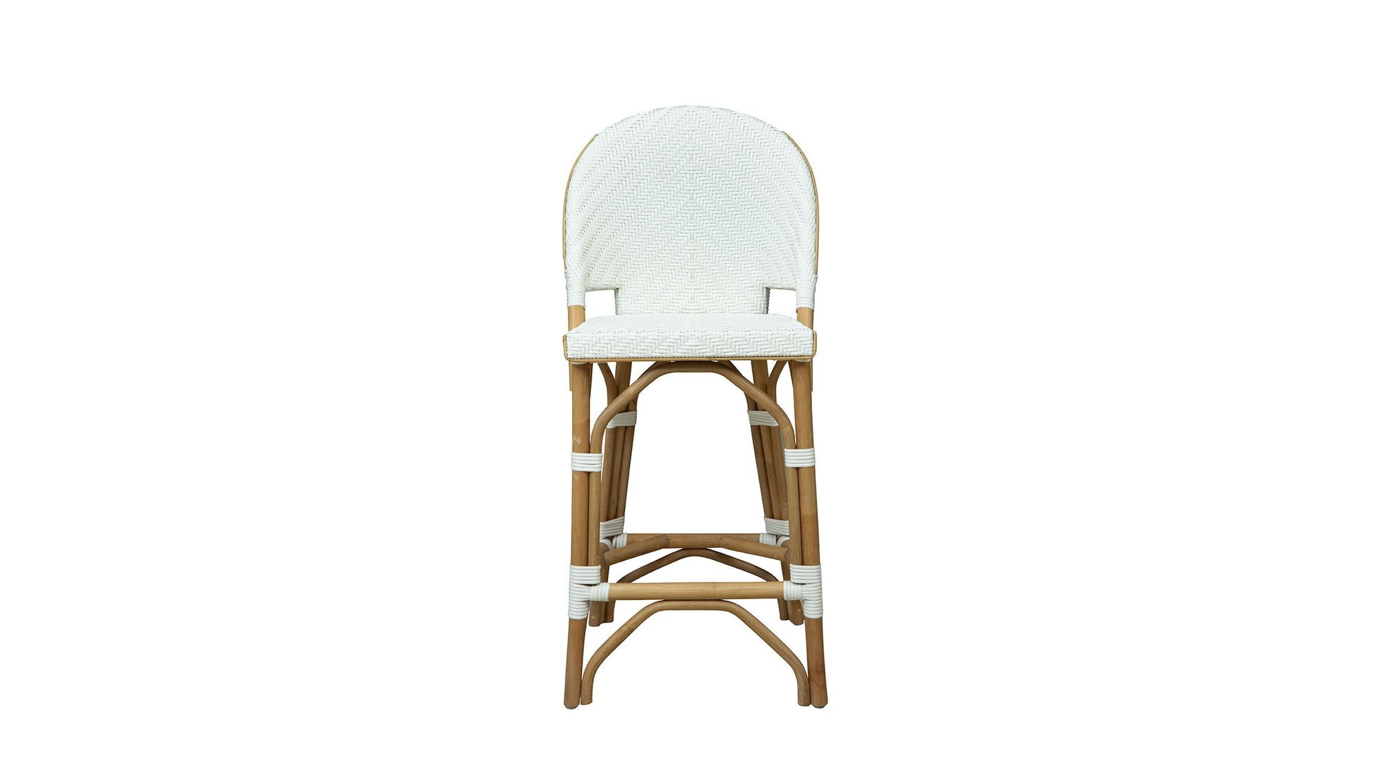 Jade - Counter Stool - White / Light Brown