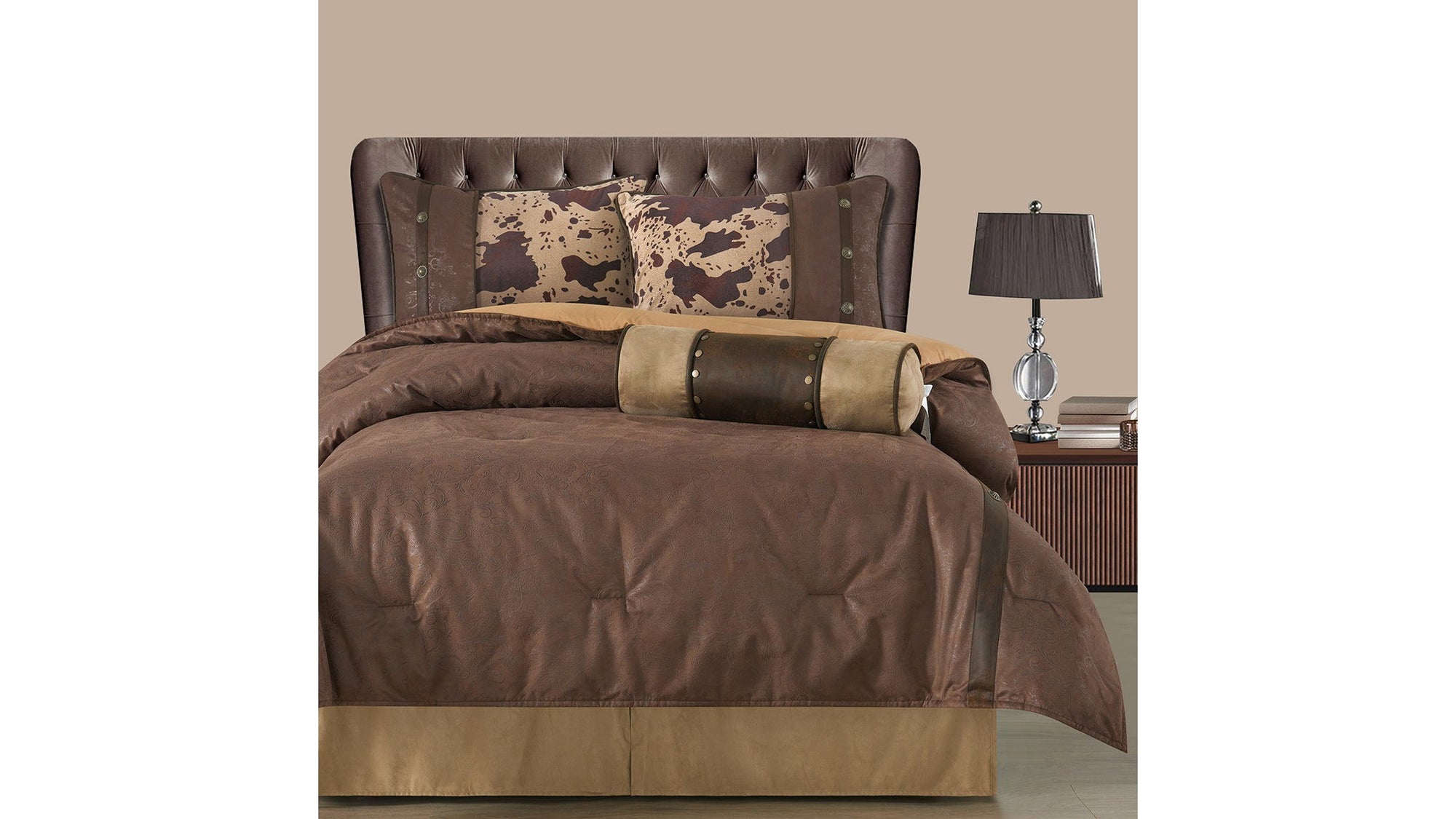 Caldwell - Full Comforter Set Set of 5 - Brown