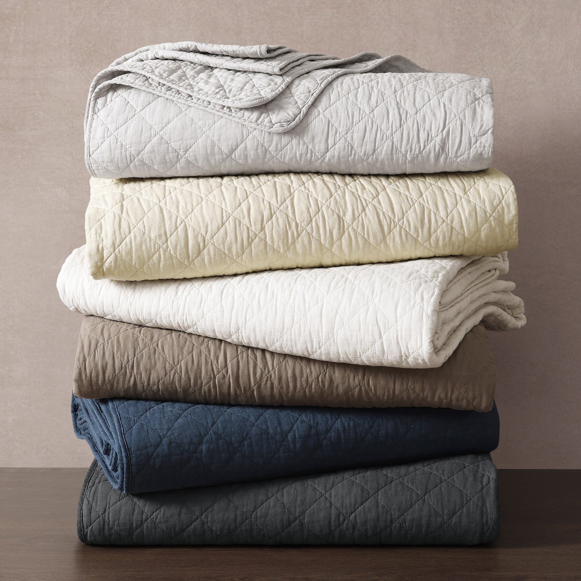 Cotton Comfort - King Quilt Set (Set of 3) - Gray