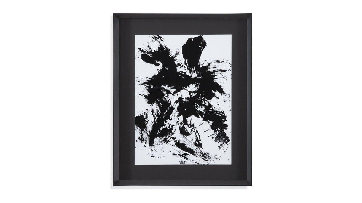 Expressive Abstract II Framed Print - Black