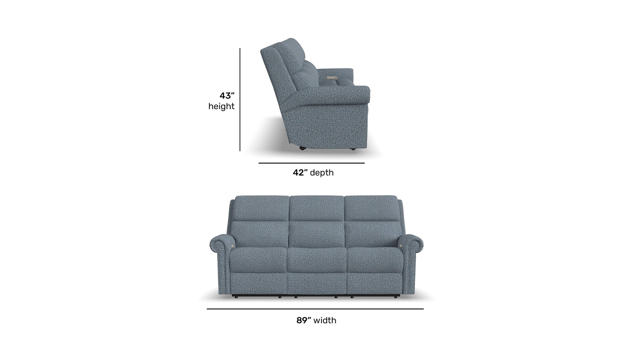 Bernard - Power Reclining Sofa With Console, Power Headrest, & Lumbar