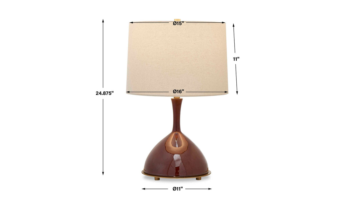 Colette - Table Lamp - Burgundy