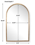 Vestry - Arch Mirror - Antique Brass