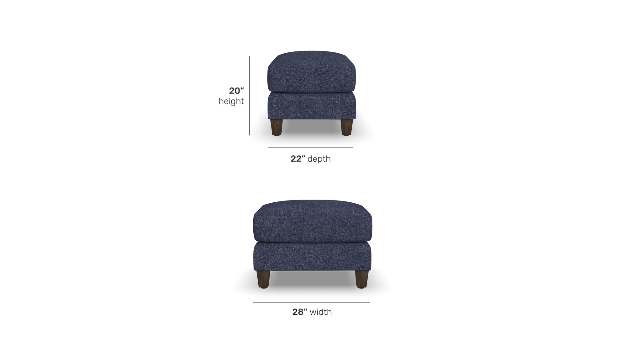 Drew - Fabric Ottoman