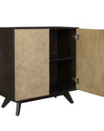 Reina - Modern 2 Door Cabinet - Woodtone