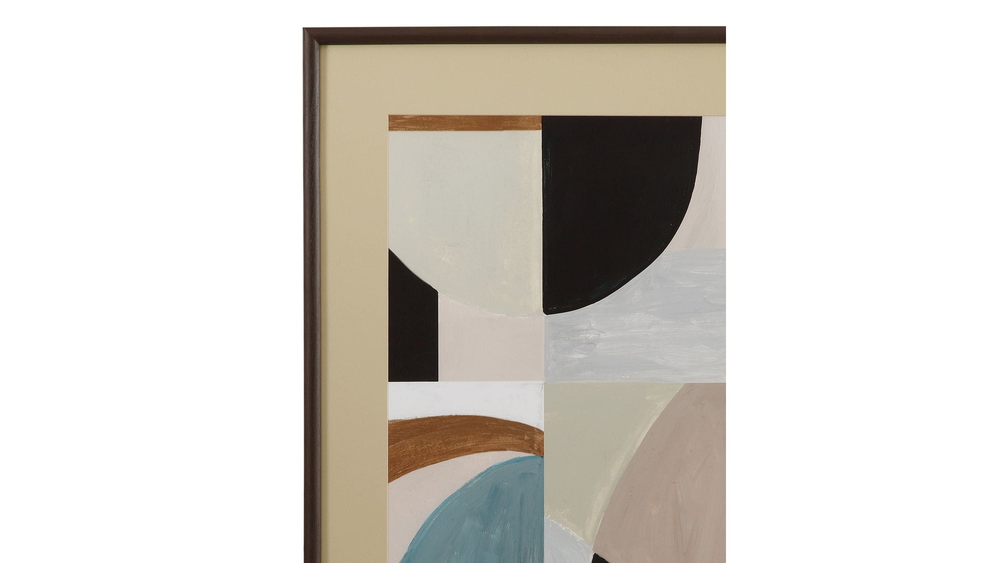 Curved Vision Framed Print Set of 2 - Light Brown