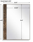 Hanover - Marble Mirror - Bronze / Brown / Gold