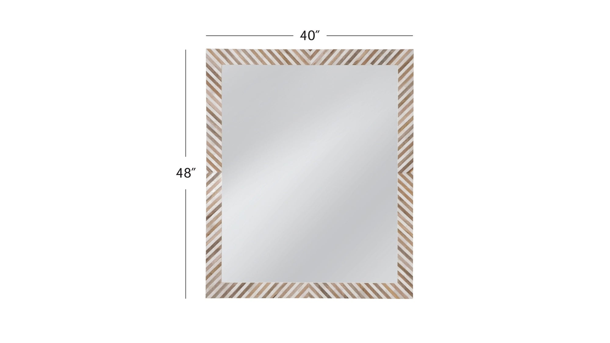 Karl - Wall Mirror - Natural / Cream