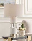 Maliyah - Linen Table Lamp - White
