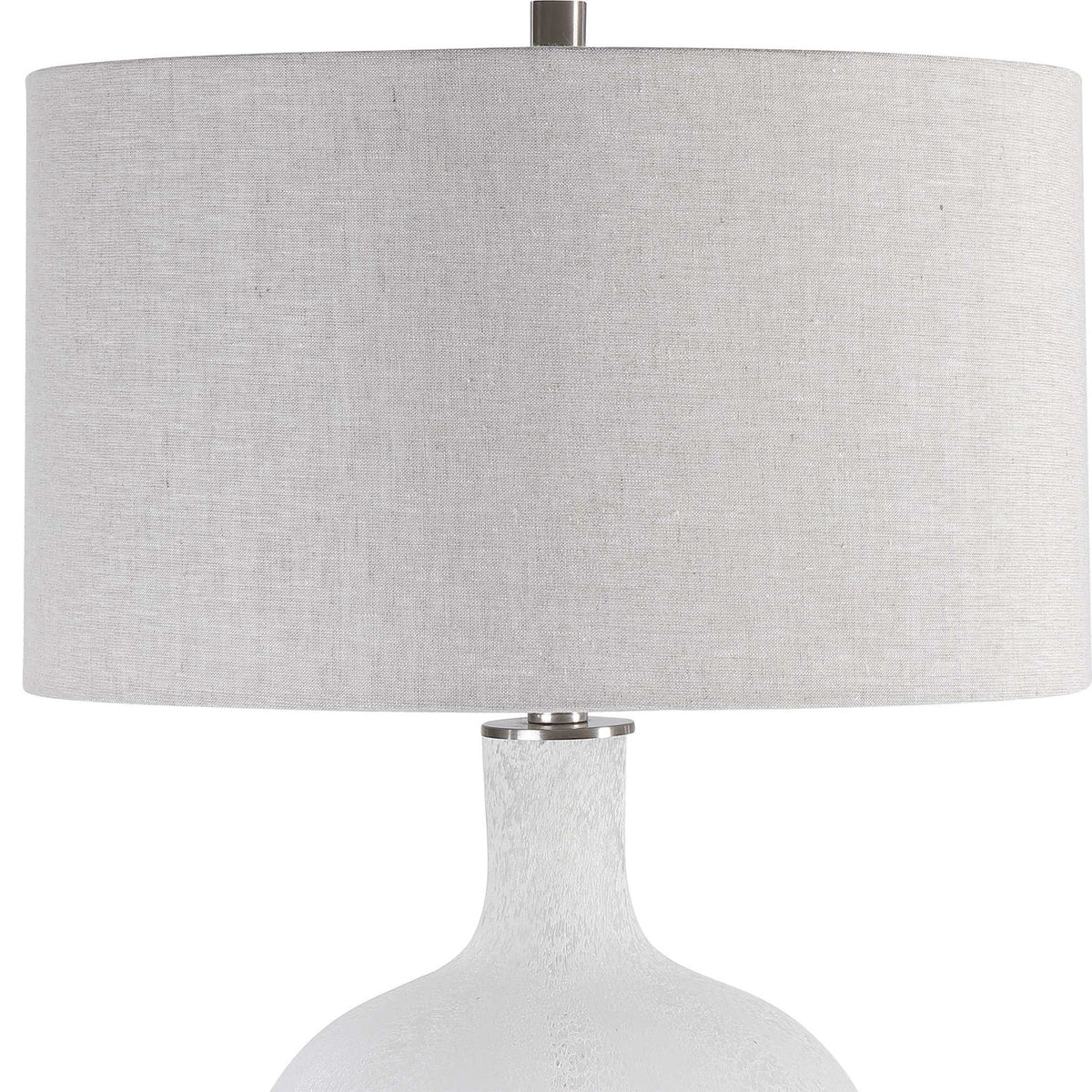 Whiteout - Mottled Glass Table Lamp - White