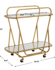 Swain - Brass Serving Cart