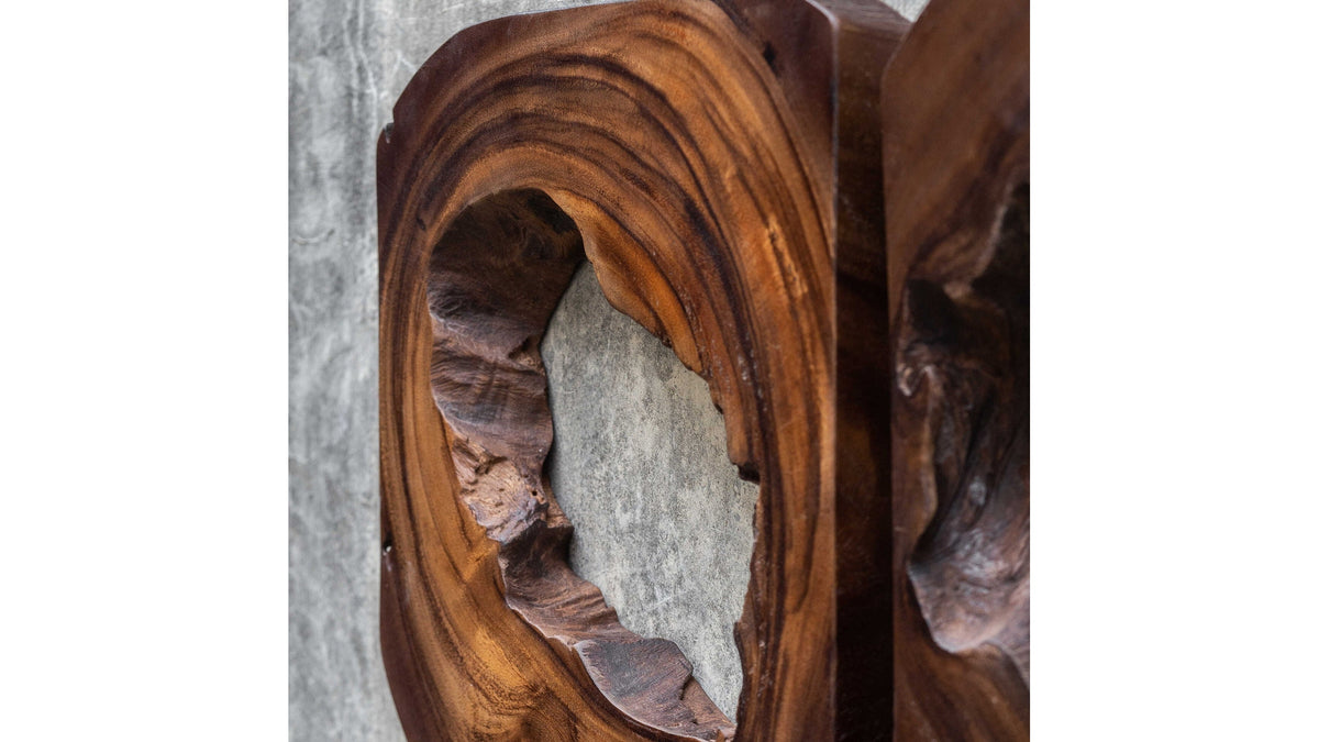 Adlai - Wood Wall Art Set of 6 - Dark Brown