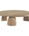 Tiernan - Reclaimed Oak Round Coffee Table - Woodtone