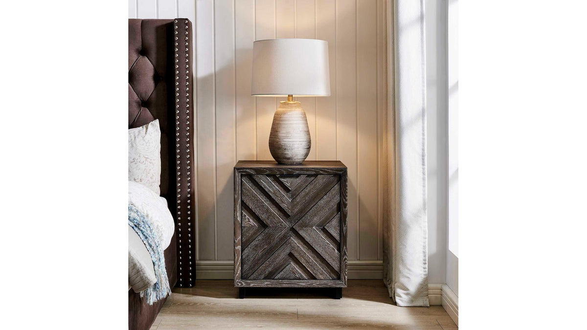 Barrett - Oak Cabinet - Dark Charcoal