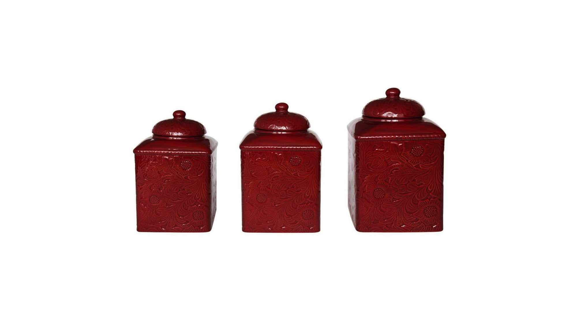 Savannah - Canister Set Set of 3 - Red