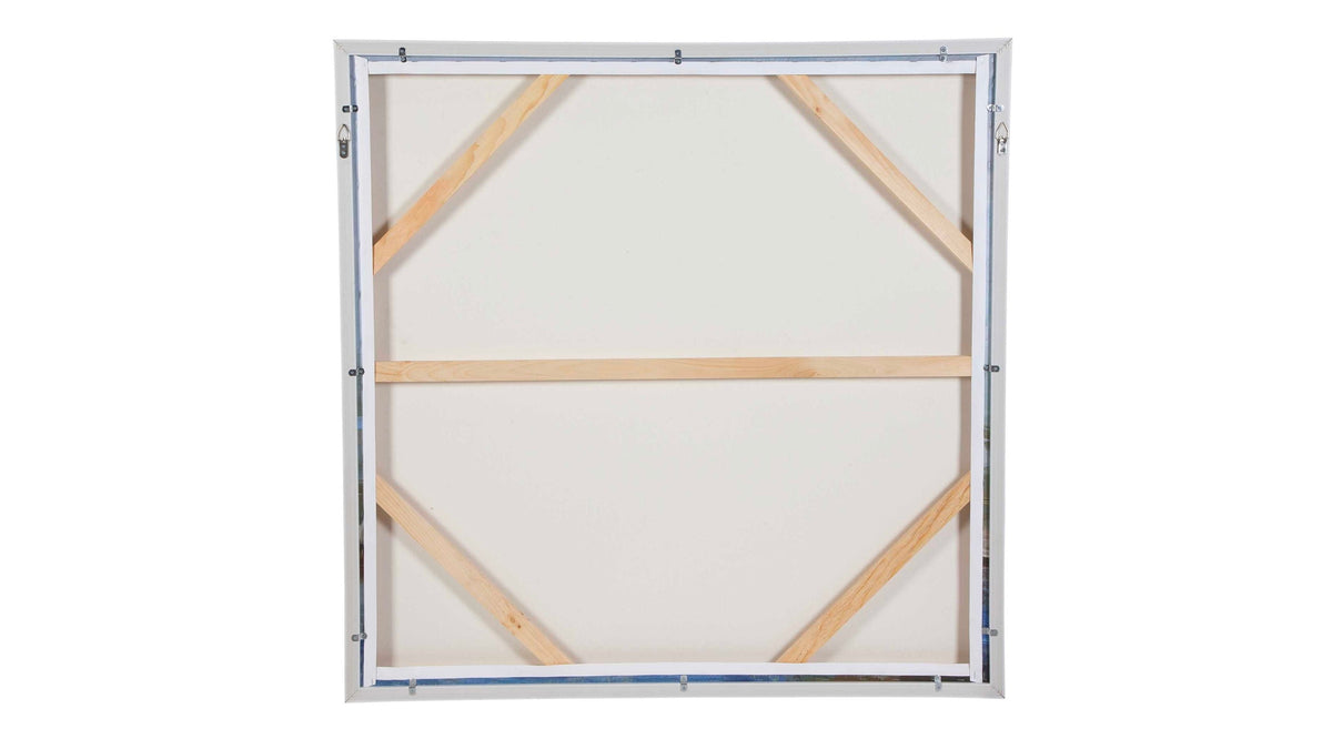 Lush Valley - Framed Canvas - Light Blue