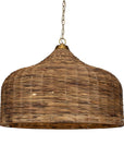 Tauranga - Seagrass 5 Light Pendant - Light Brown