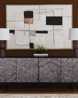 Quartershot Framed Canvas - Beige / Black