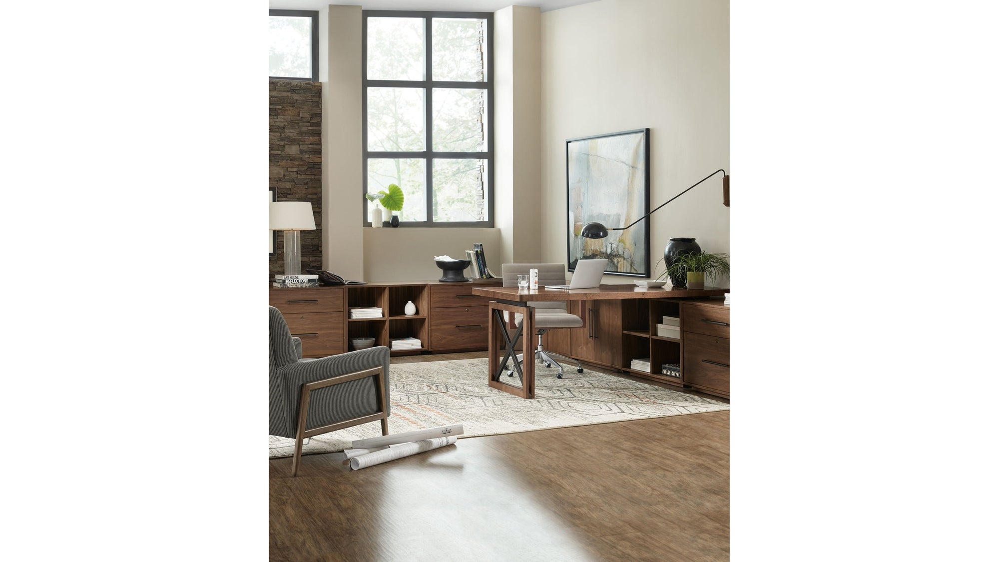 Elon - Bunching Short Bookcase - Dark Brown