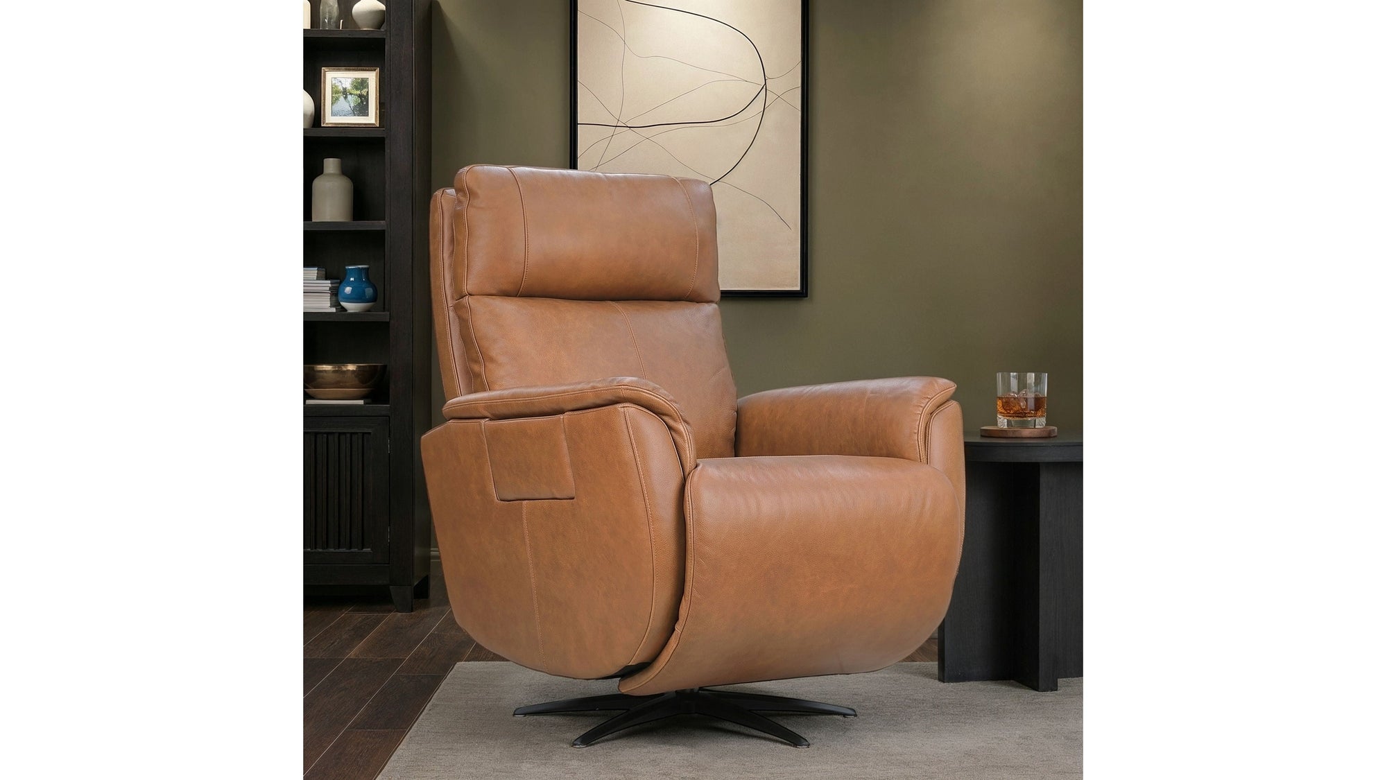 Cove - Power Swivel Recliner With Power Headrest, Lumbar, Heat, & Massage