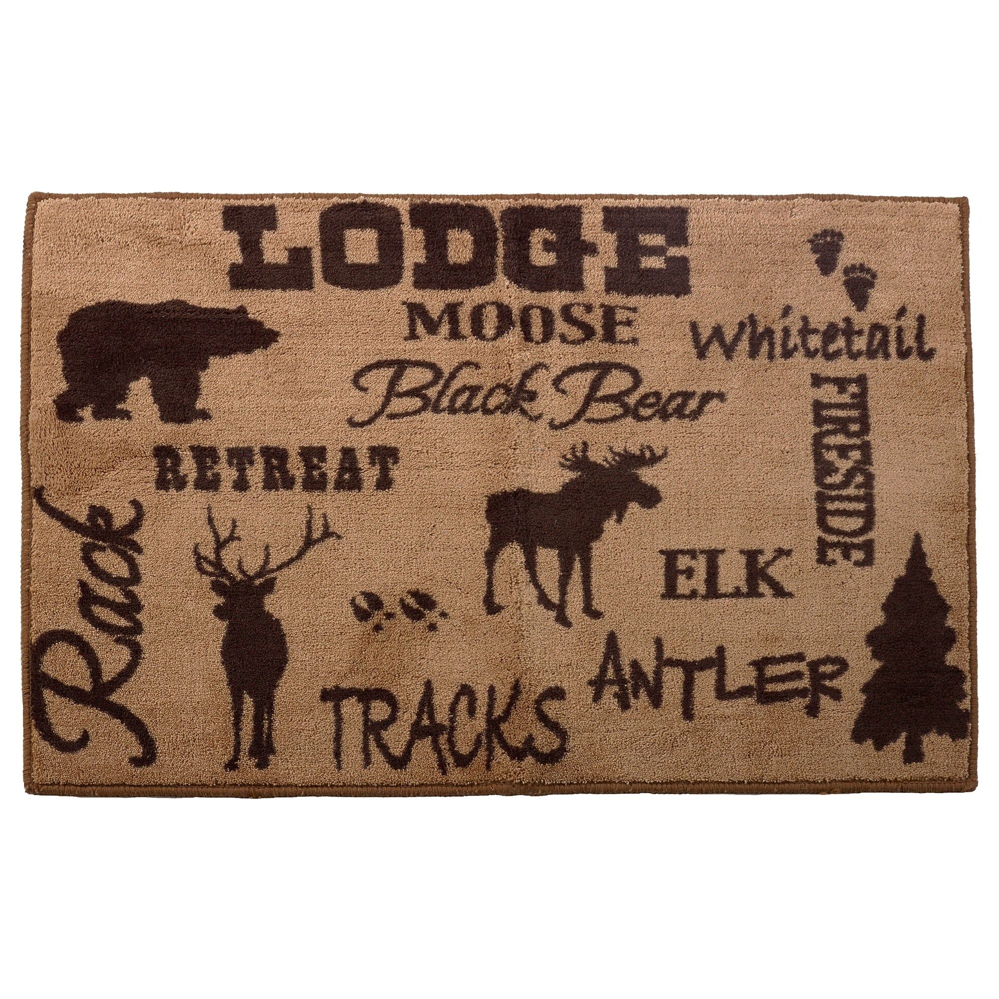 Brown Lodge Rug - Lodge Rug 2 Per Carton - Tan &amp; Chocolate Brown